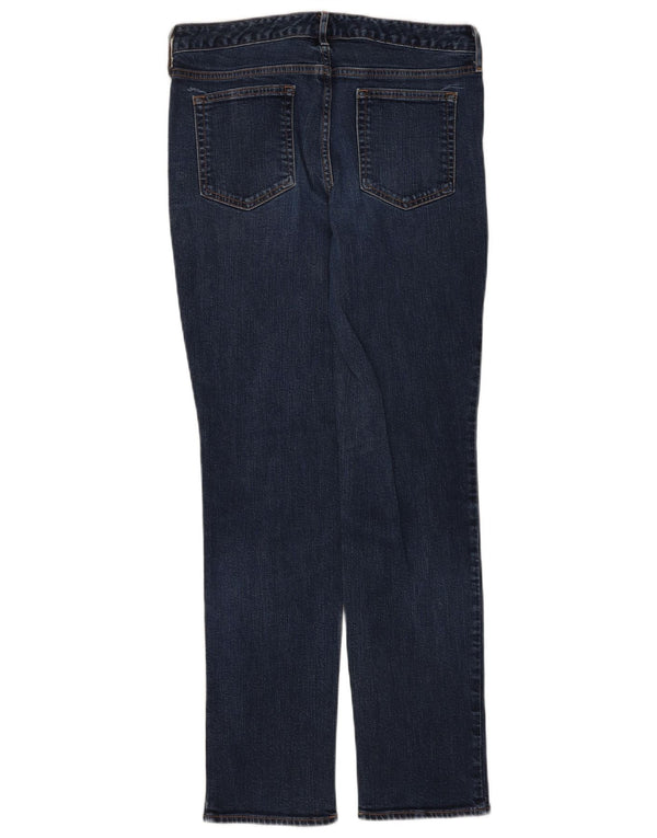 Eddie Bauer Jeans dritti leggermente curvy da donna US 10 Large W30 L32 Blu