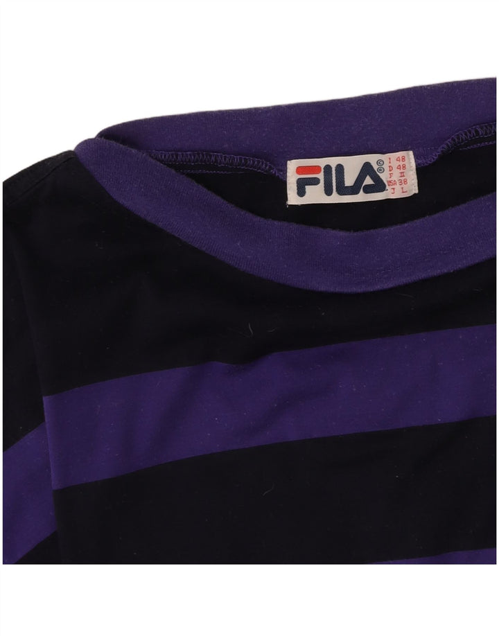 FILA Mens T-Shirt Top IT 48 Medium Multicoloured Striped