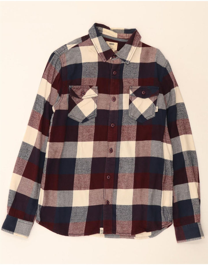 Camicia in flanella da uomo Vans piccola in cotone scozzese multicolore
