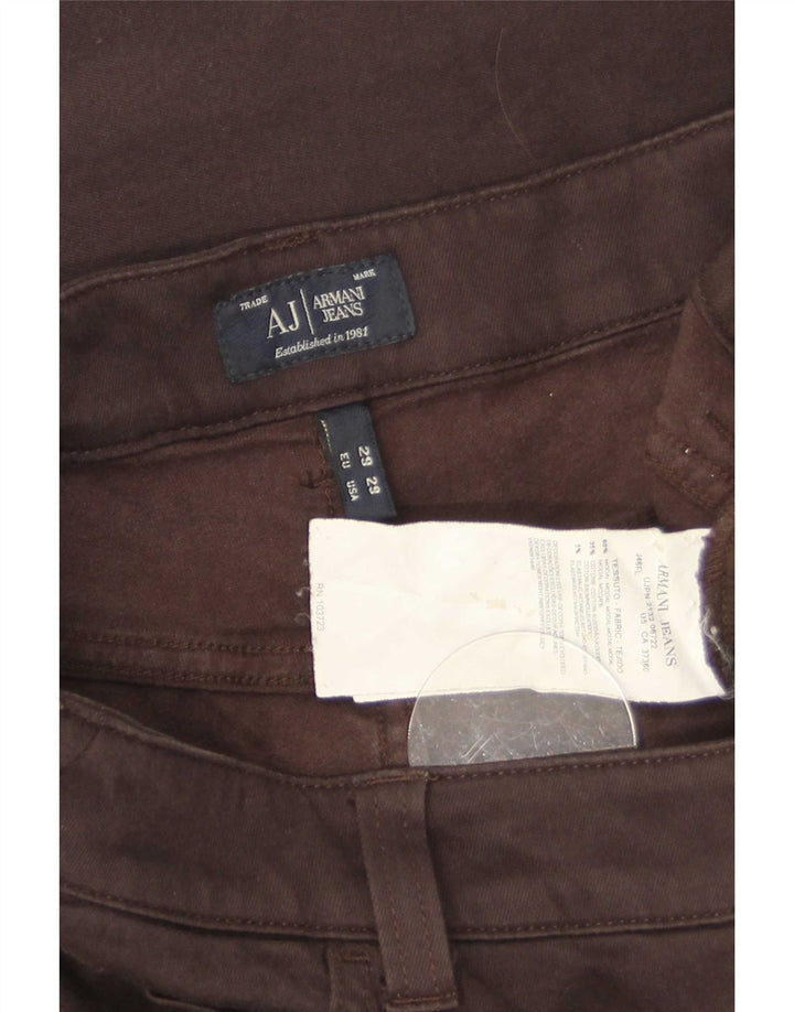 Jeans svasati da donna Armani W29 L30 Marrone Modal