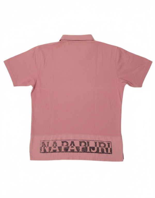 Polo grafica da uomo Napapijri 2XL in cotone rosa