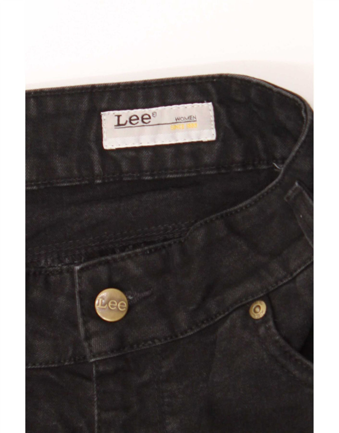 Jeans dritti da donna Lee W30 L32 cotone nero