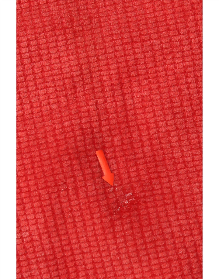 Maglione in pile da uomo con zip e collo Weird Fish 2XL rosso poliestere