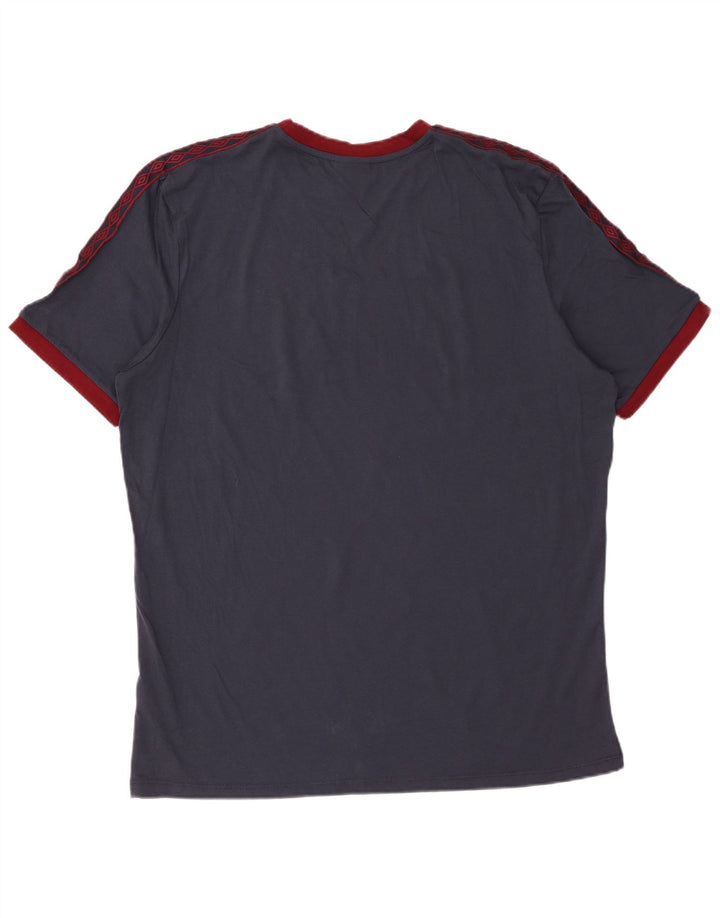 T-shirt da uomo Umbro Top XL in cotone blu navy
