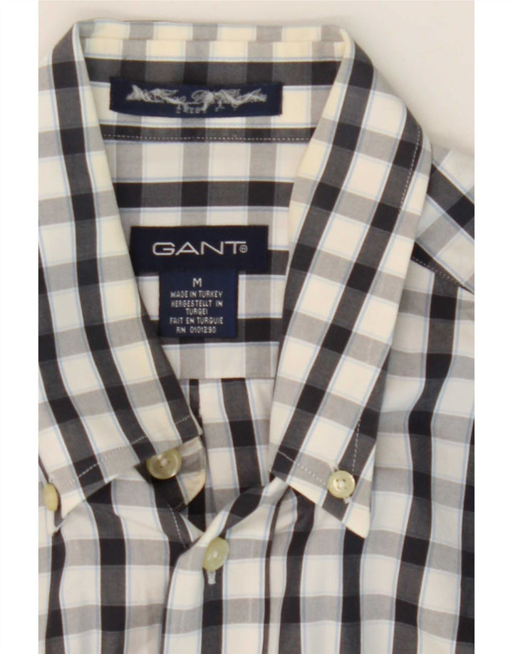 Camicia da uomo Gant in cotone a quadri bianchi medi