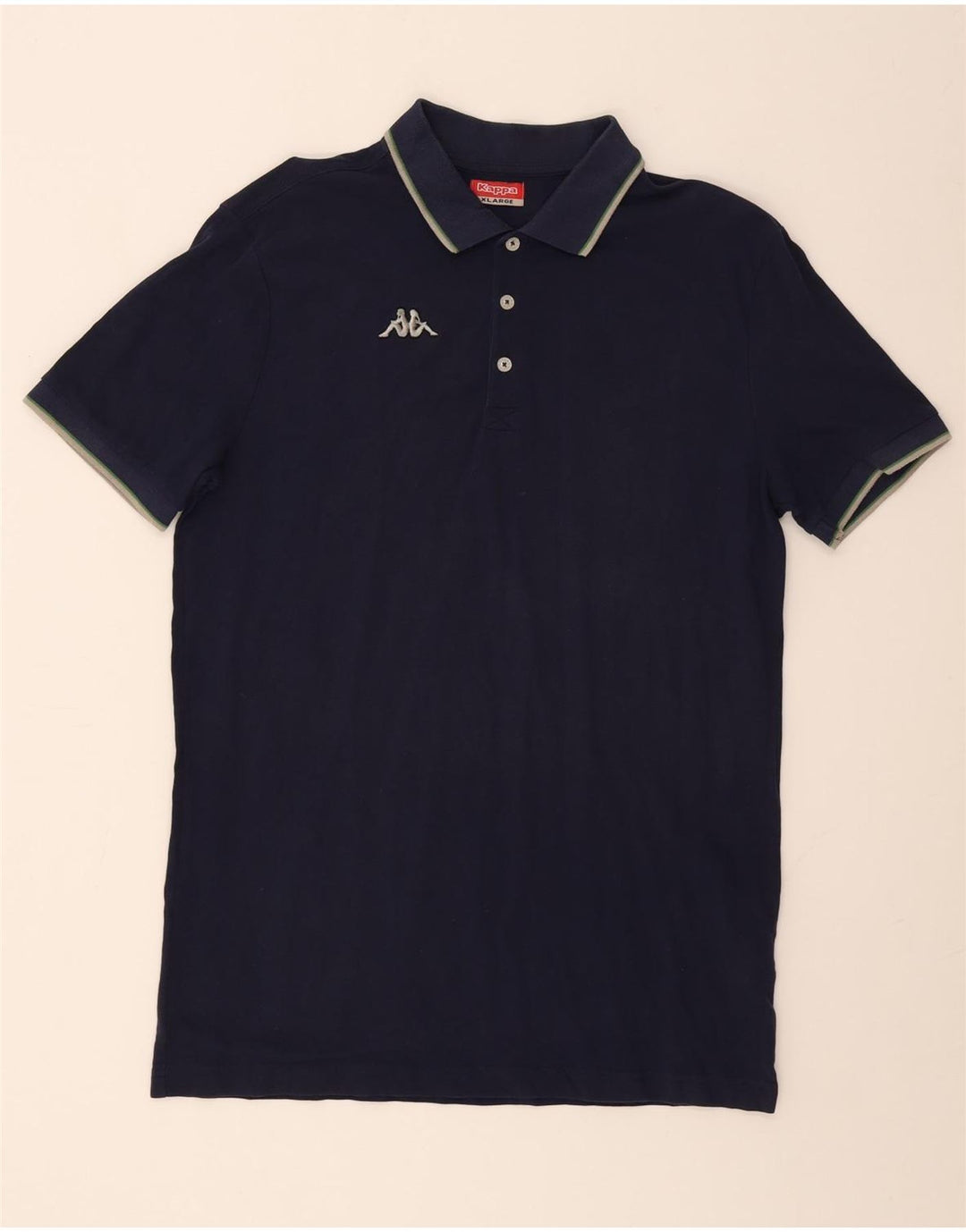 Polo Kappa da uomo XL in cotone blu navy