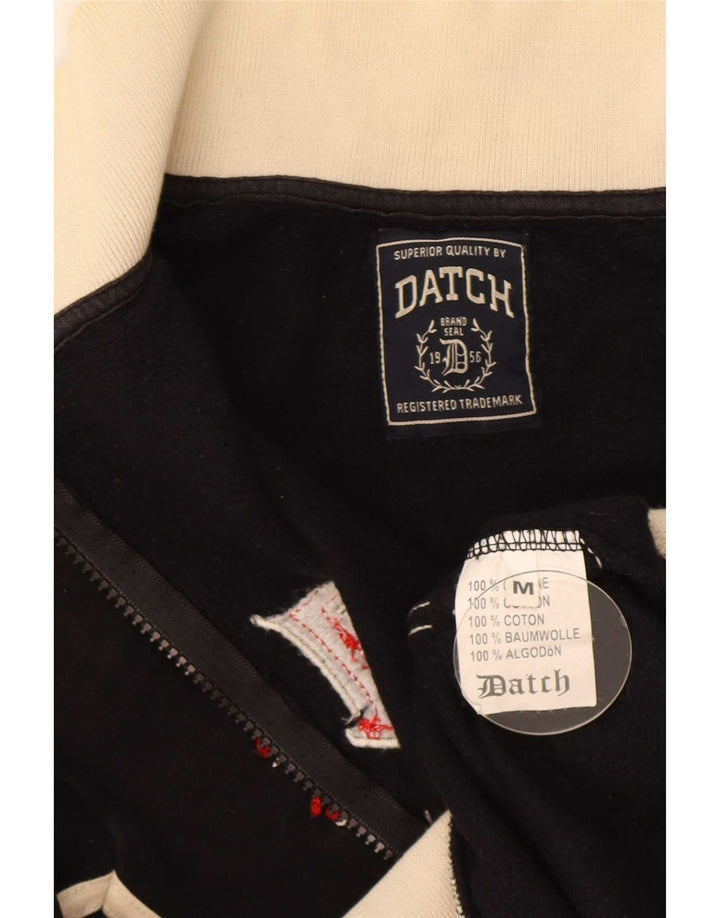 Giacca da tuta grafica da uomo Datch, cotone color block medio nero