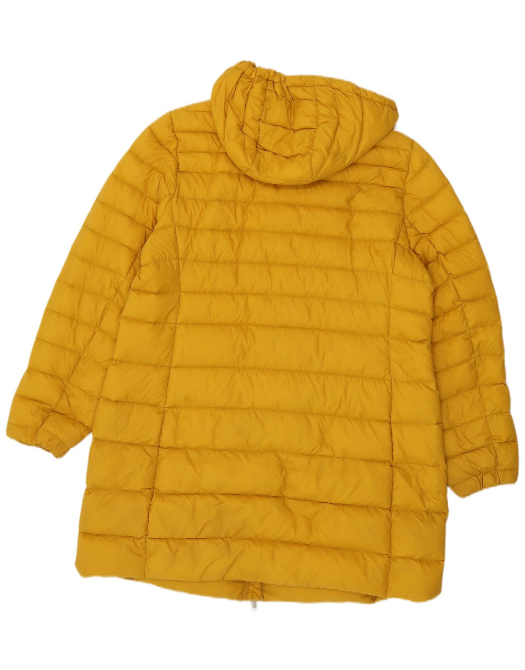 MARKS & SPENCER Cappotto imbottito con cappuccio da donna UK 18 XL Giallo Poliammide