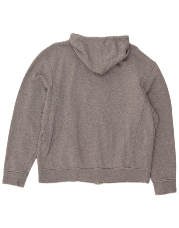Fila Womens Graphic Zip Hoodie Sweater 2XL Grey Flecked Cotton