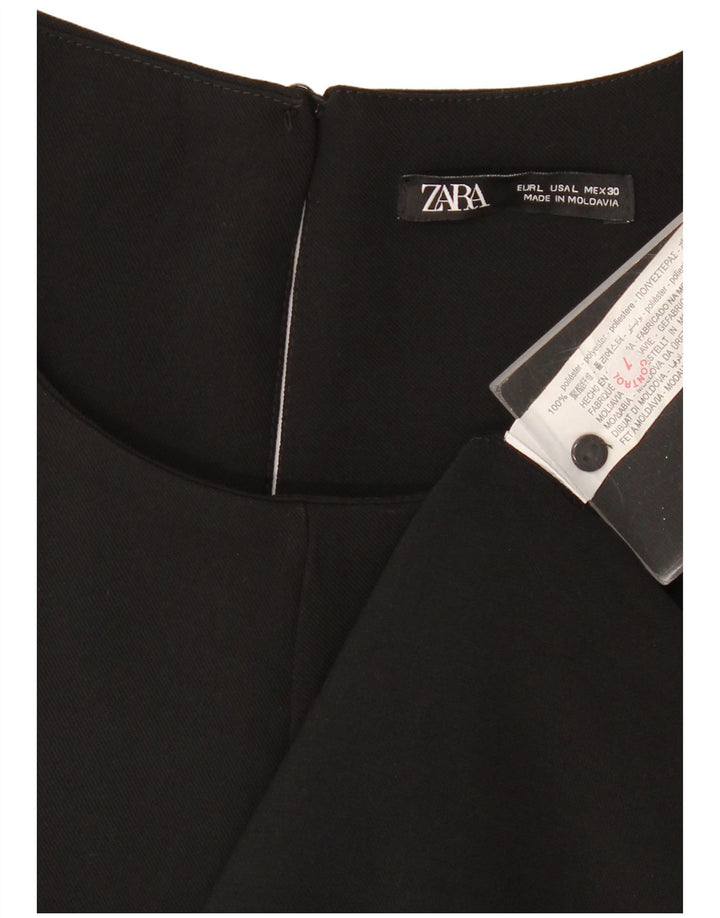 Abito da tenda senza maniche da donna Zara UK 16 grande poliestere nero