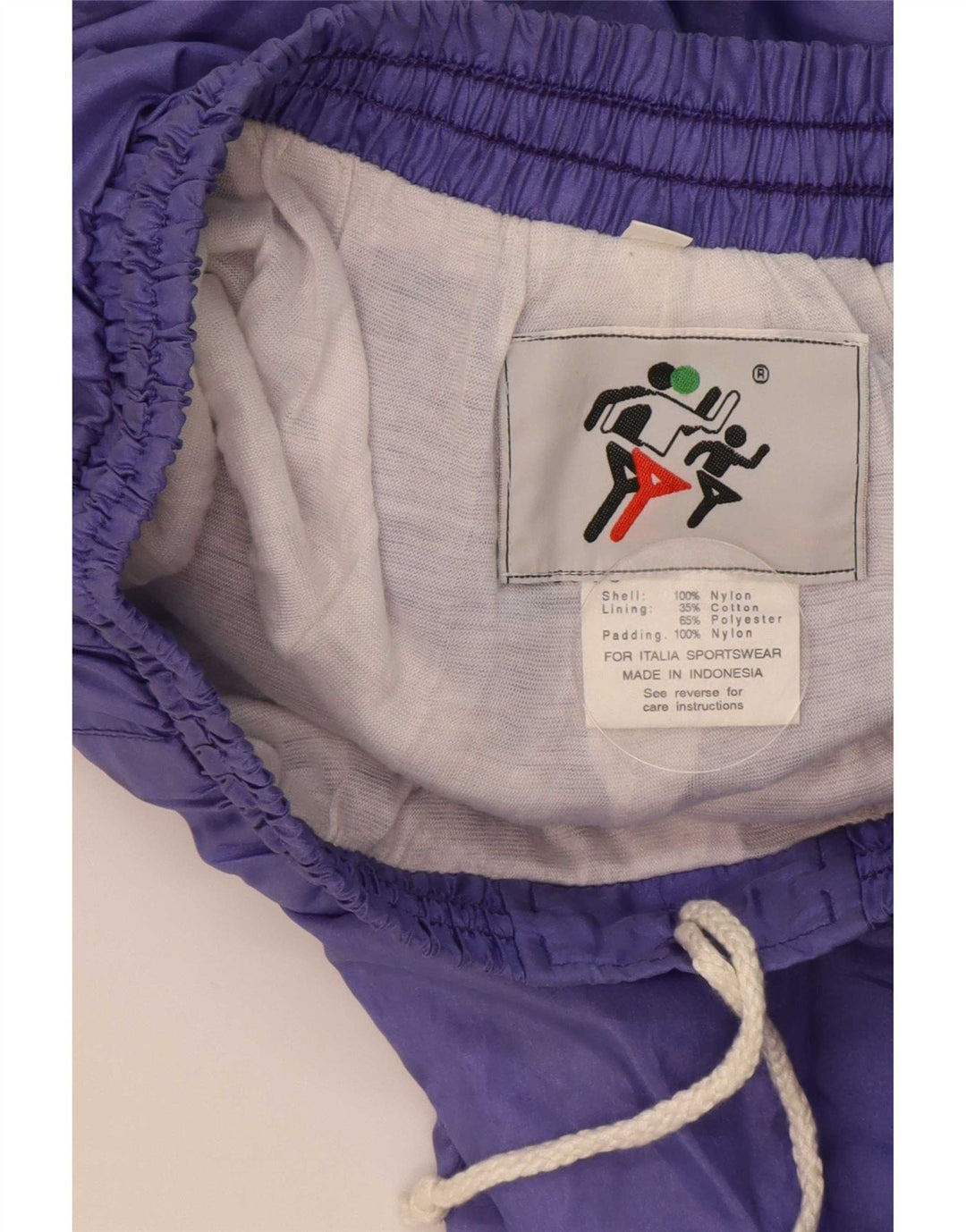 Pantaloni da tuta vintage da uomo in nylon viola medio