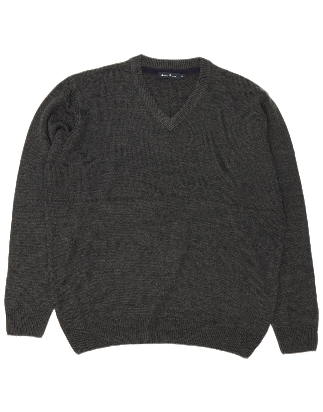 Maglione da uomo con scollo a V James Pringle XL in acrilico grigio