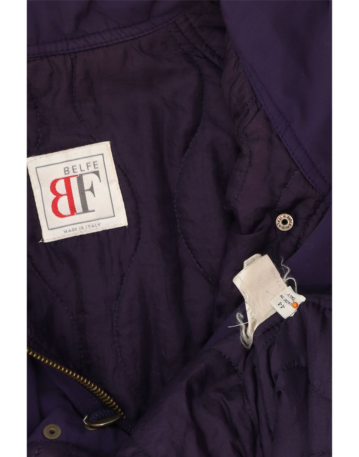 BELFE Womens Oversized Graphic Padded Jacket IT 44 Medium Purple Nylon