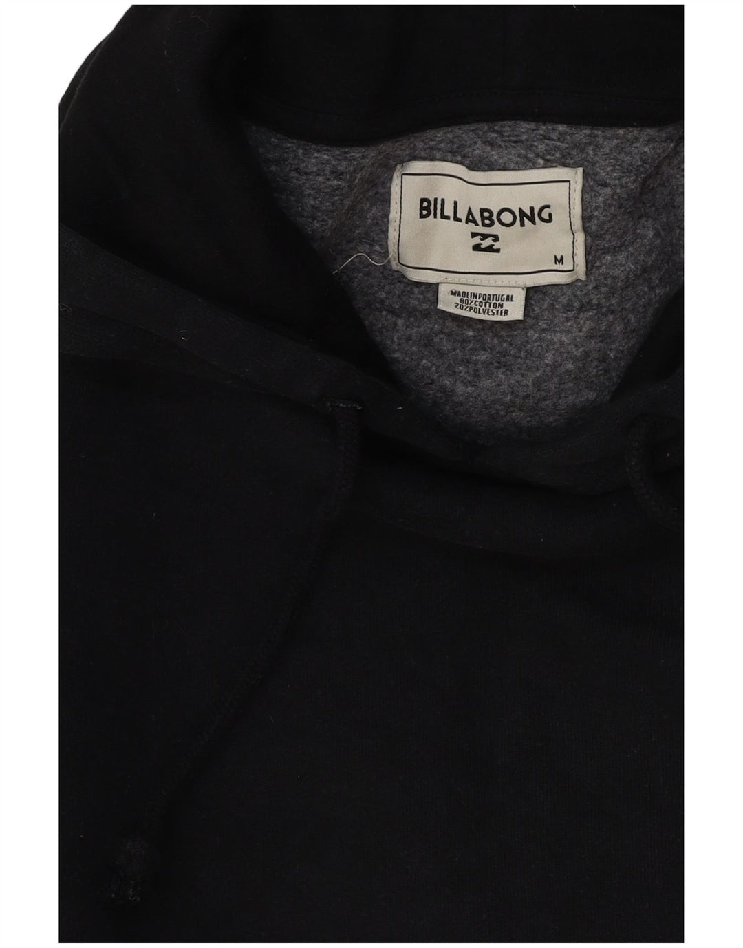 BILLABONG Maglione con cappuccio grafico da uomo in cotone nero medio