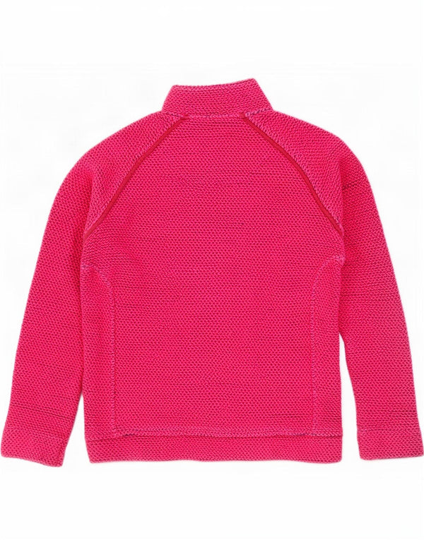 Felpa da donna con collo con zip Weird Fish, maglione UK 10, piccolo cotone rosa