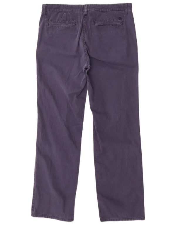Pantaloni chino dritti da uomo Timberland W34 L31 cotone blu navy