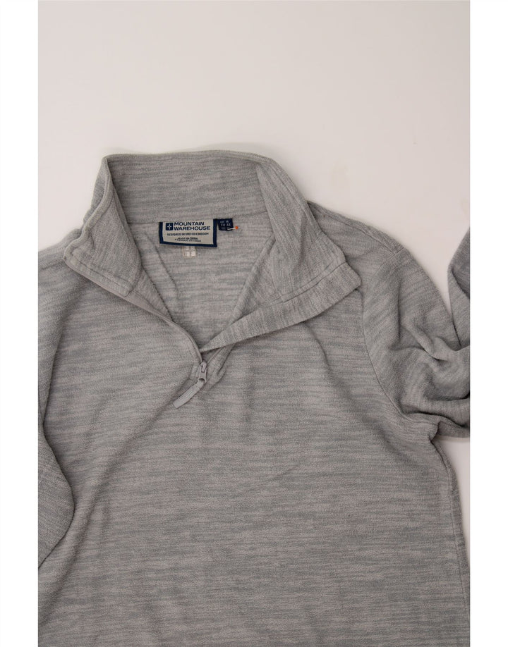 MOUNTAIN WAREHOUSE Womens Zip Neck Fleece Jumper UK 16 Large Grey Vintage Mountain Warehouse and Second-Hand Mountain Warehouse from Messina Hembry 