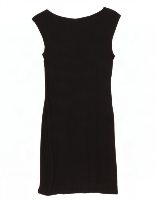Abito aderente senza maniche da donna Benetton UK 8 Small in viscosa nera
