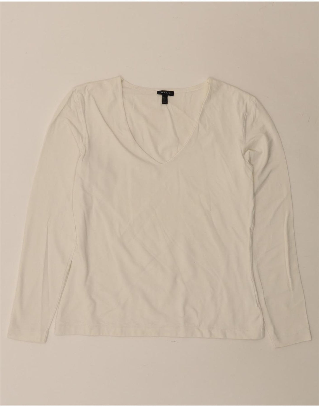 GANT Top da donna a maniche lunghe UK 18 XL Cotone bianco