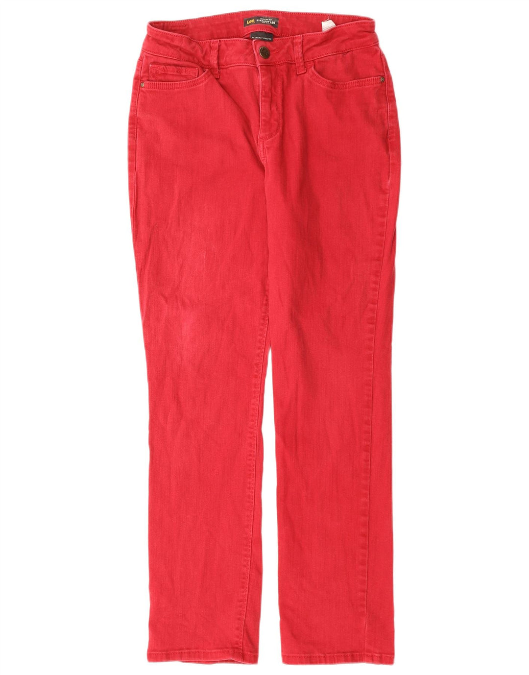 Jeans dritti Lee da donna a vita media, vestibilità regolare, US 8 medi W30 L29 rossi