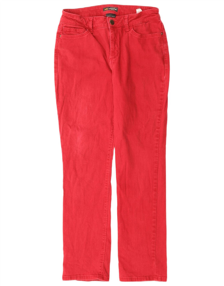 Jeans dritti Lee da donna a vita media, vestibilità regolare, US 8 medi W30 L29 rossi