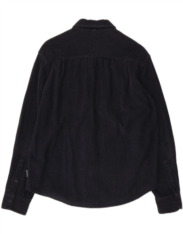 ELEMENT Mens Corduroy Shirt Small Navy Blue Cotton
