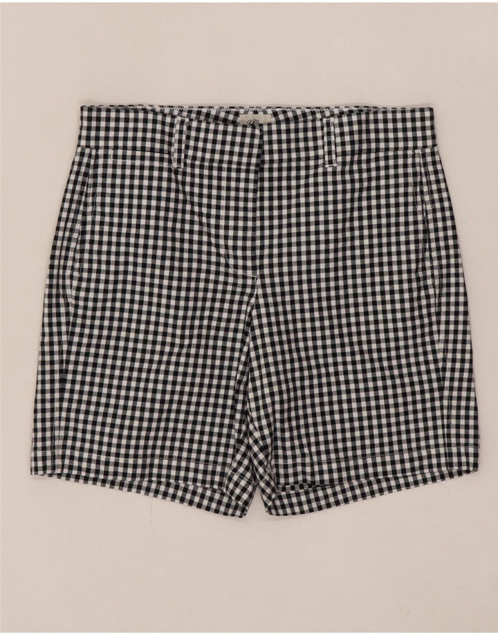 Pantaloncini chino da donna J. CREW US 6 medi W30 cotone a quadretti neri