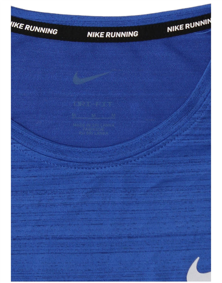 T-shirt da donna Nike Dri Fit Top UK 14 gessato blu medio