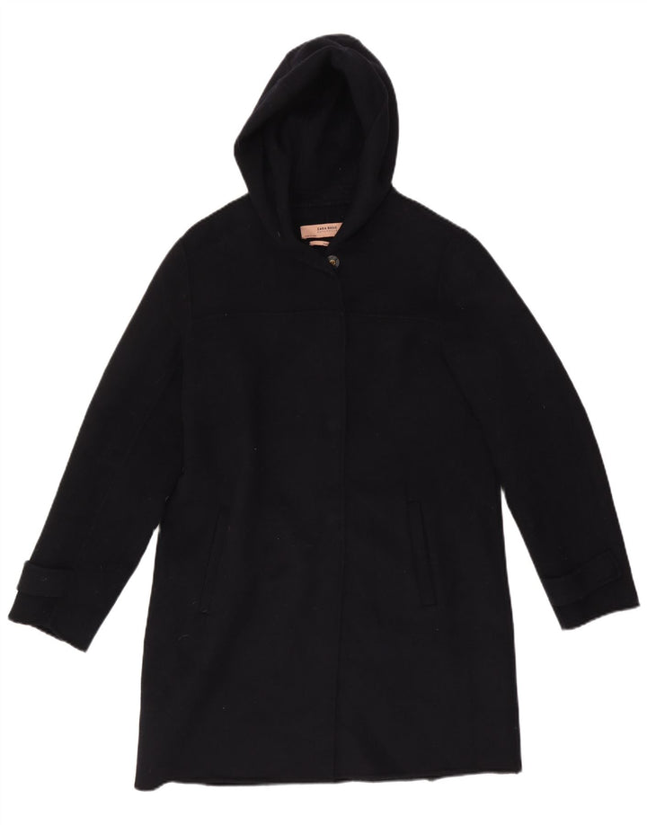 Cappotto con cappuccio da donna Zara UK 14 medio nero