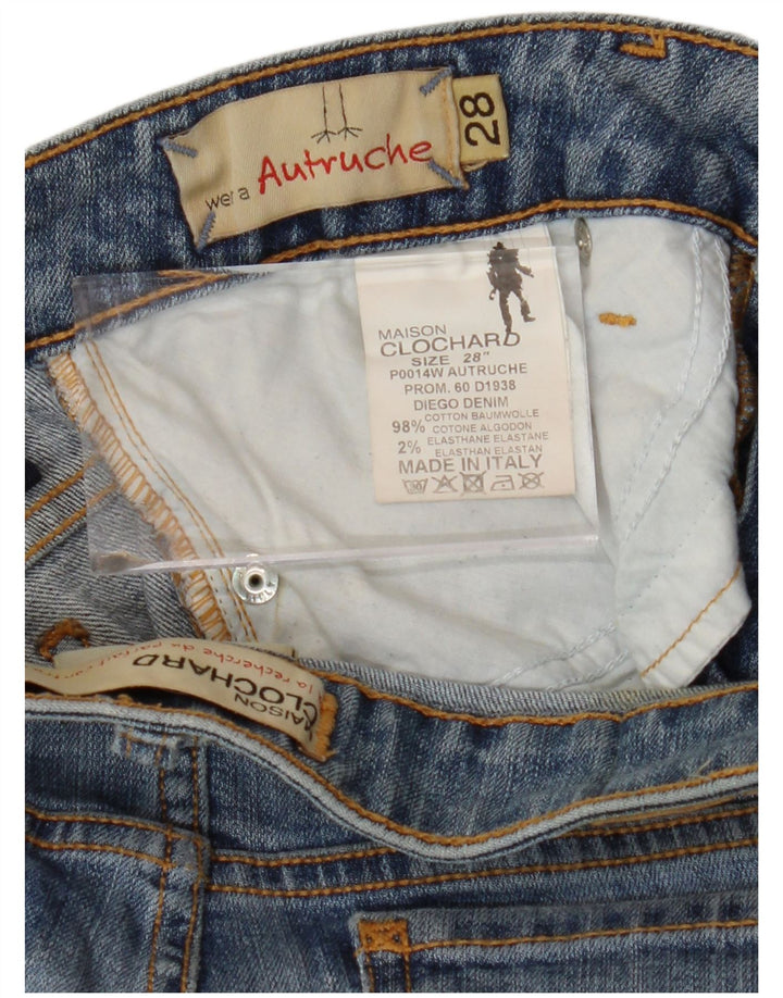 Jeans slim da donna MAISON CLOCHARD W28 L29 cotone blu