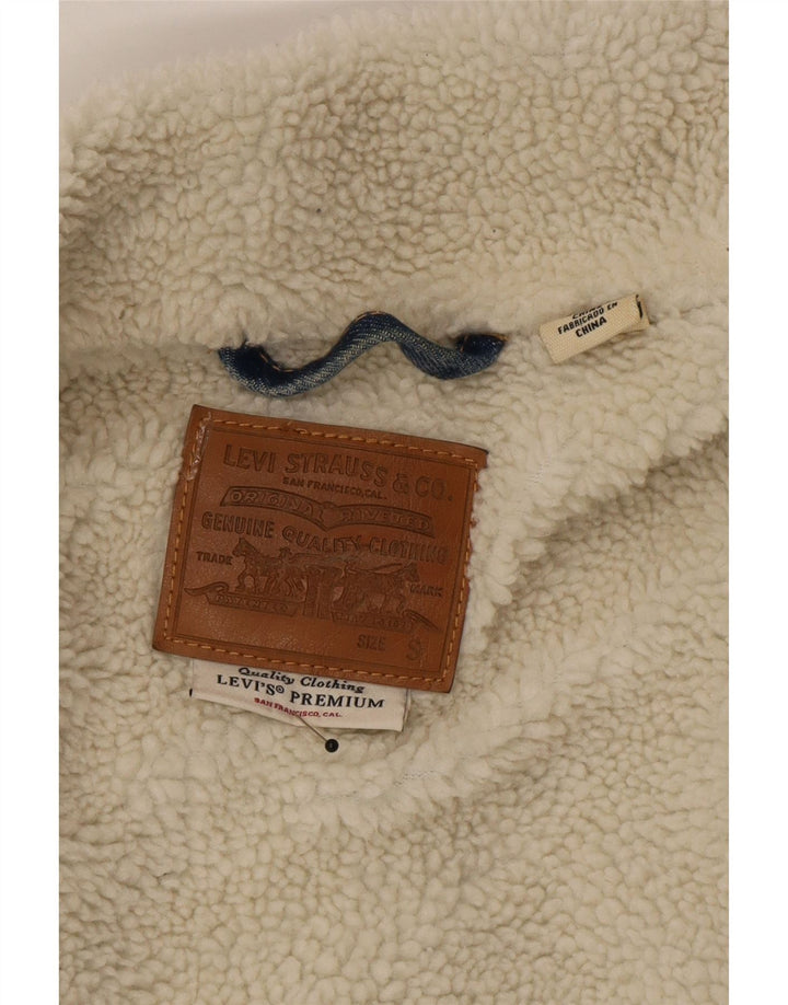 Giacca Levi's da uomo in denim sherpa UK 36 piccolo cotone blu