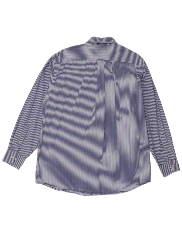Camicia da uomo Tommy Hilfiger taglia 16 1/2 grande cotone gessato blu