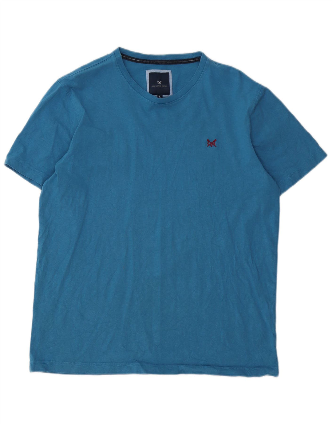 CREW CLOTHING T-shirt da uomo Top Large in cotone blu