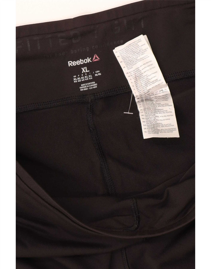 Leggings Reebok Donna UK 20/22 XL Poliestere Nero