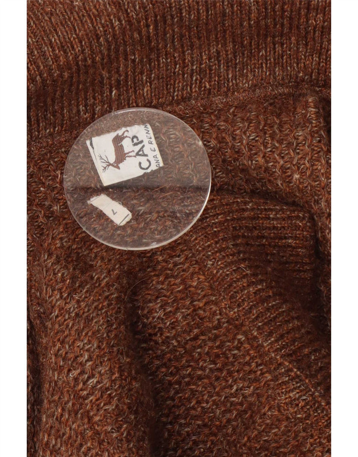 Sercap Maglione cardigan da uomo marrone medio Colourblock