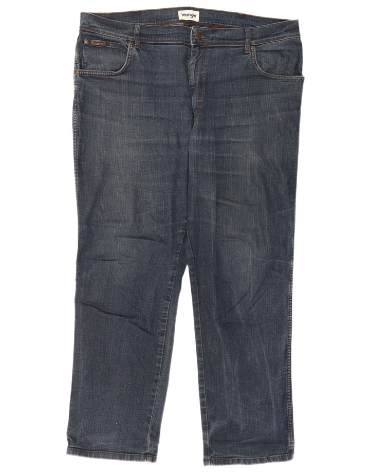 Jeans dritti da uomo Wrangler Texas W40 L30 in cotone blu