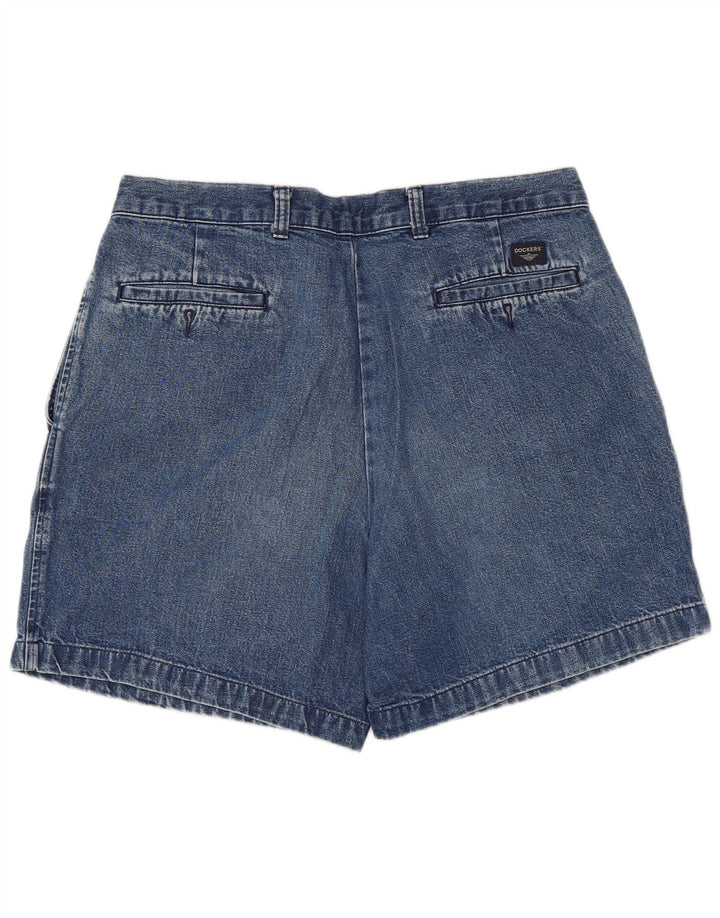 Pantaloncini di jeans da donna Dockers W34 grandi cotone blu