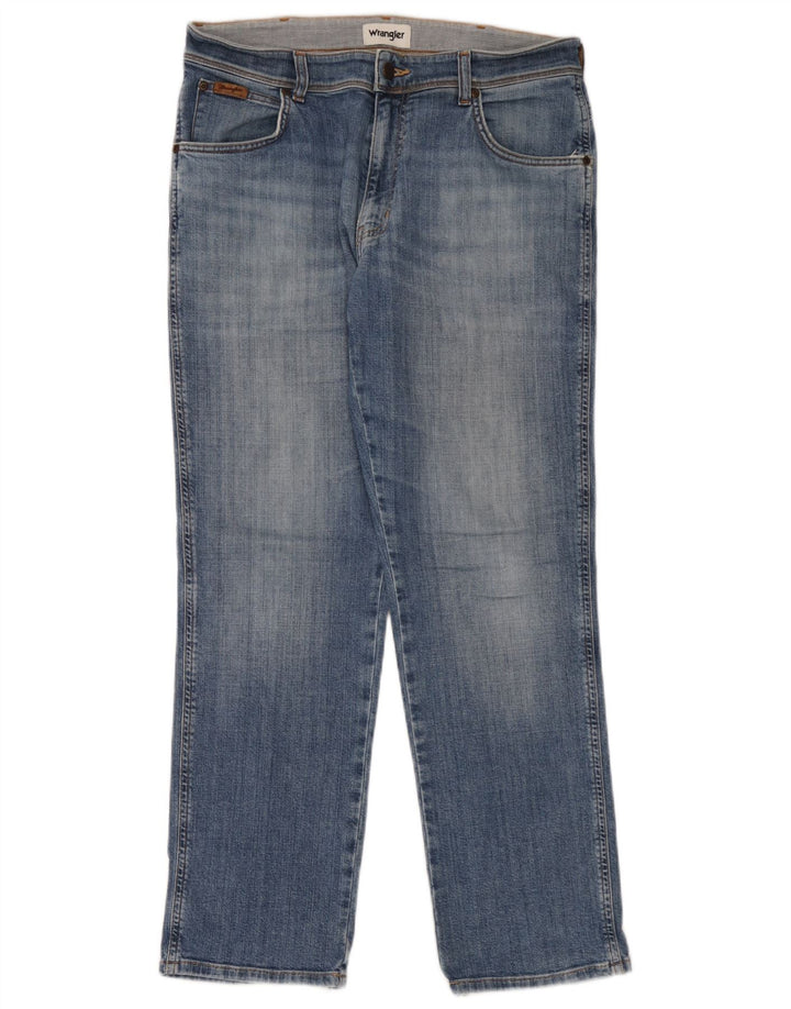 Jeans dritti da uomo Wrangler Texas W34 L30 cotone blu