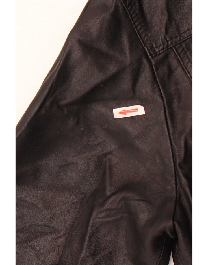 Giacca in pelle da uomo vintage IT 48 Medium Black