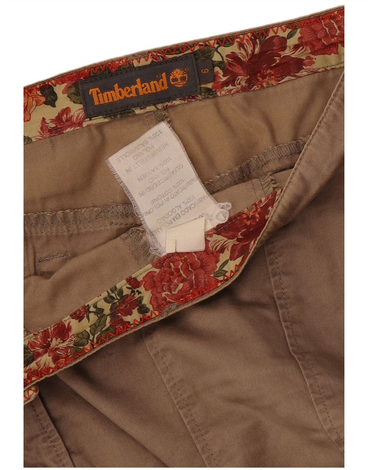 Gonna a trapezio da donna Timberland US 6 media W30 cotone marrone