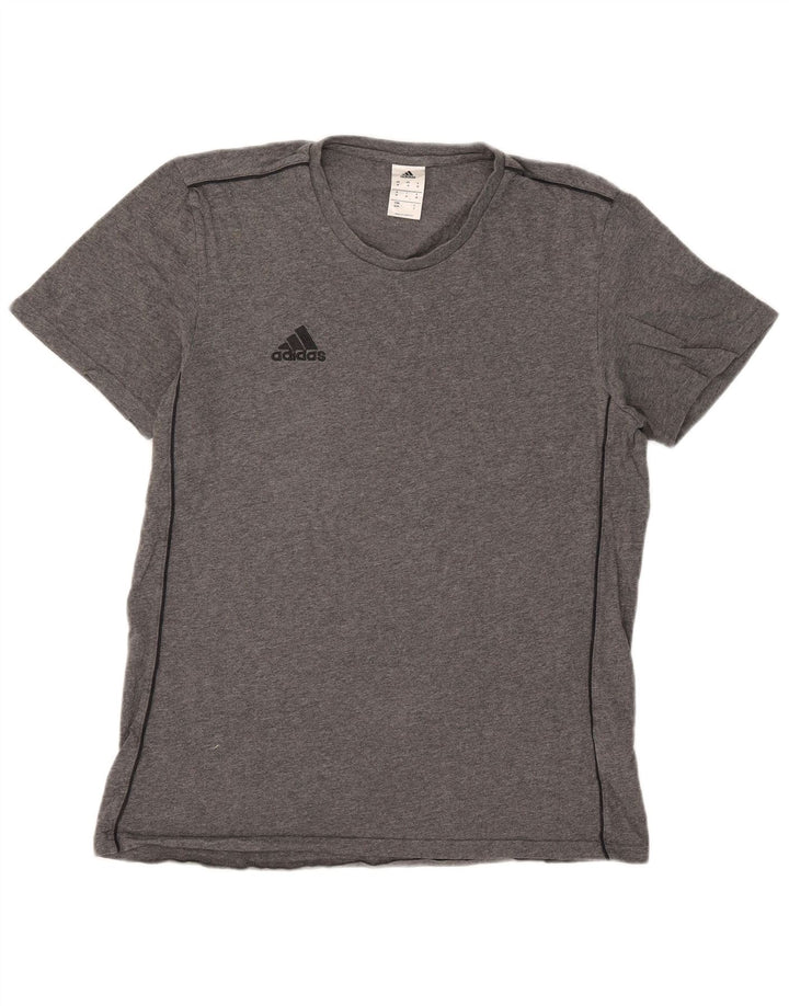 T-shirt da uomo Adidas Top in cotone grigio medio