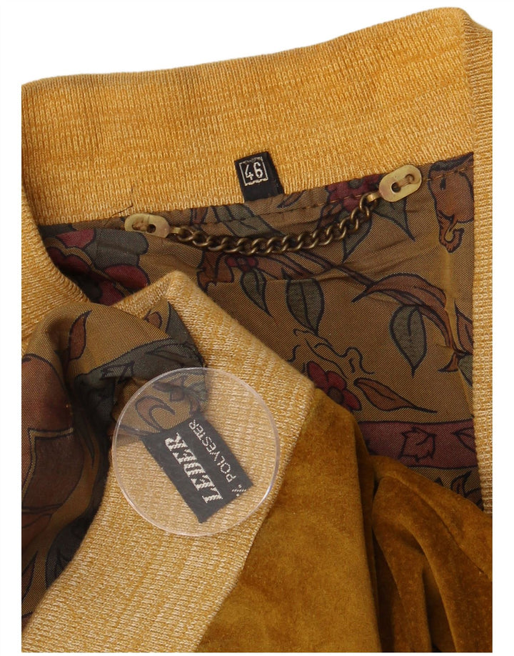 Giubbotto bomber oversize in pelle scamosciata vintage da donna IT 46 grande in pelle marrone