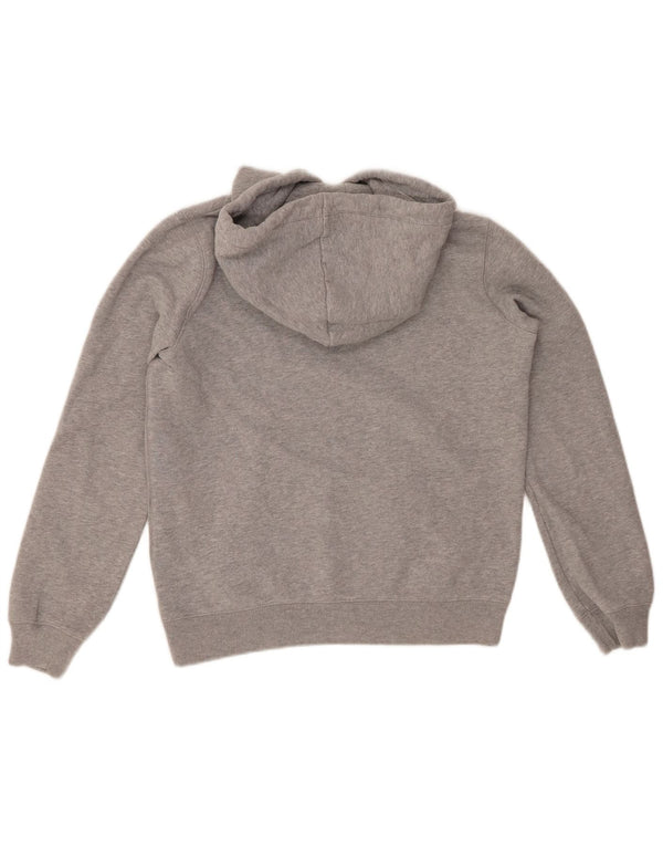 JACK WILLS Felpa con cappuccio grafica da donna UK 8 Small Cotone grigio