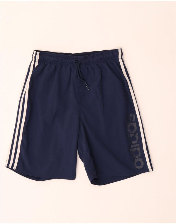 Pantaloncini sportivi Adidas da bambino 15-16 anni in nylon blu navy sportivo