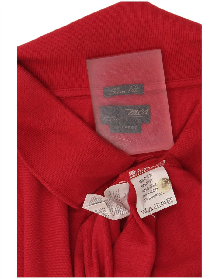 Polo slim fit da uomo Marlboro Classics 2XL in cotone rosso