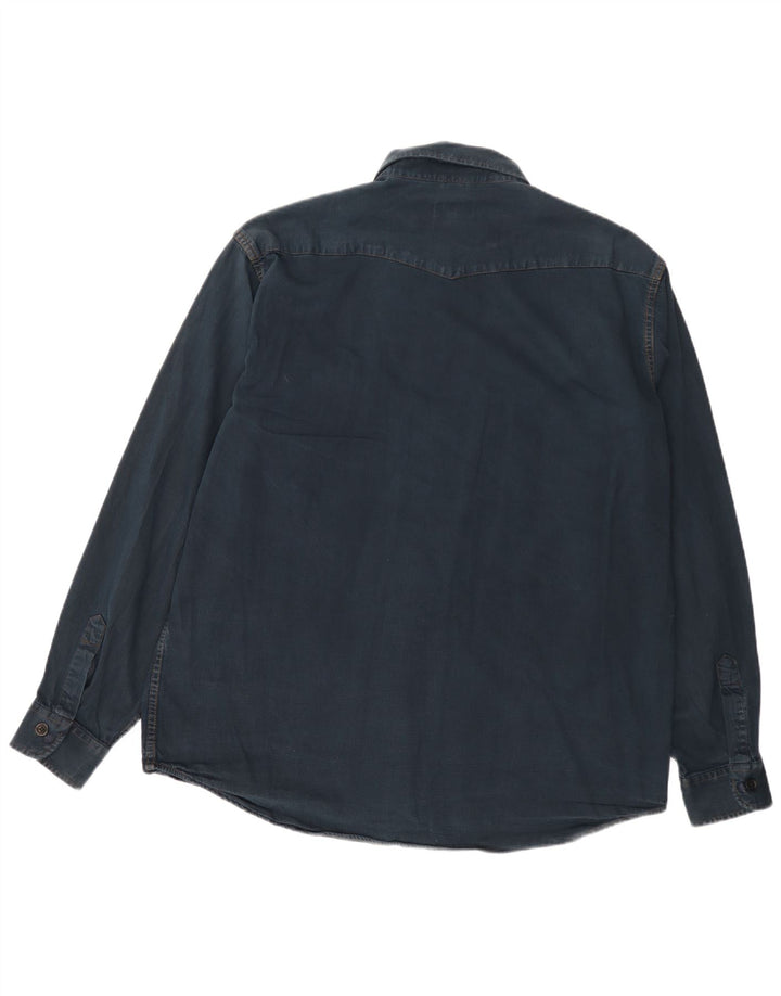 Camicia in denim da uomo Carrera 2XL cotone blu navy