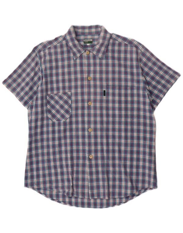 Camicia a maniche corte da uomo Paul Smith, cotone a quadri blu grandi