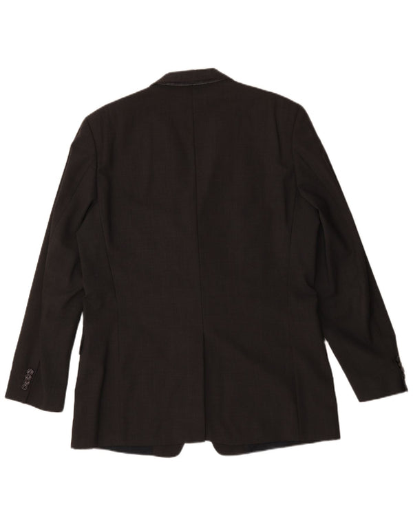 Giacca blazer da uomo a 3 bottoni Hugo Boss UK 50 grande lana nera