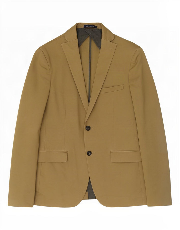 Giacca blazer da uomo a 2 bottoni Zara EU 50 media kaki classica