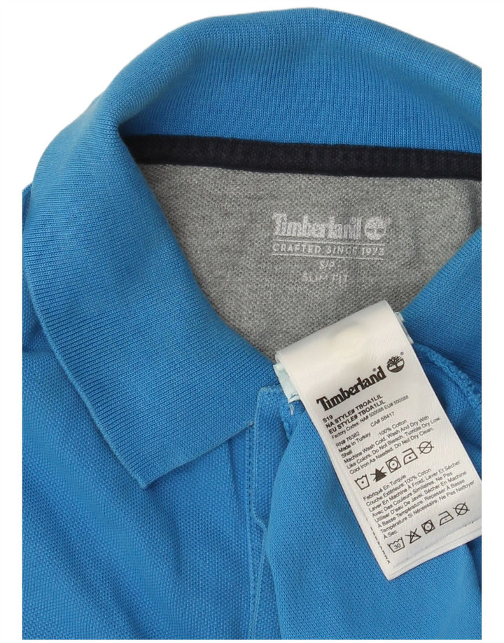 Polo Timberland da uomo slim fit piccola in cotone blu